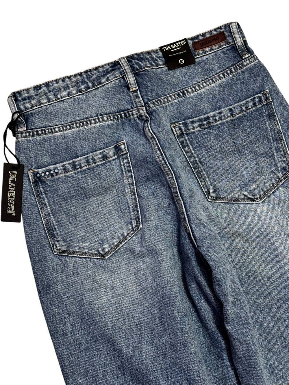 BLANK NYC The Baxter Ribcage Straight Leg Jean 26 Medium Wash $98 Retail NWT - Picture 5 of 11